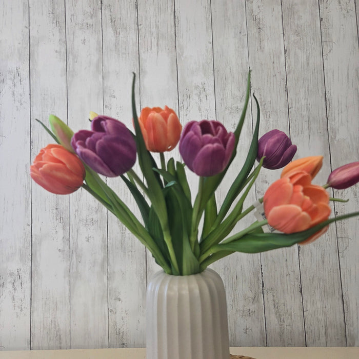 16" Artificial Tulip Bundle | Stems in Assorted Colors | Heartland Store MN