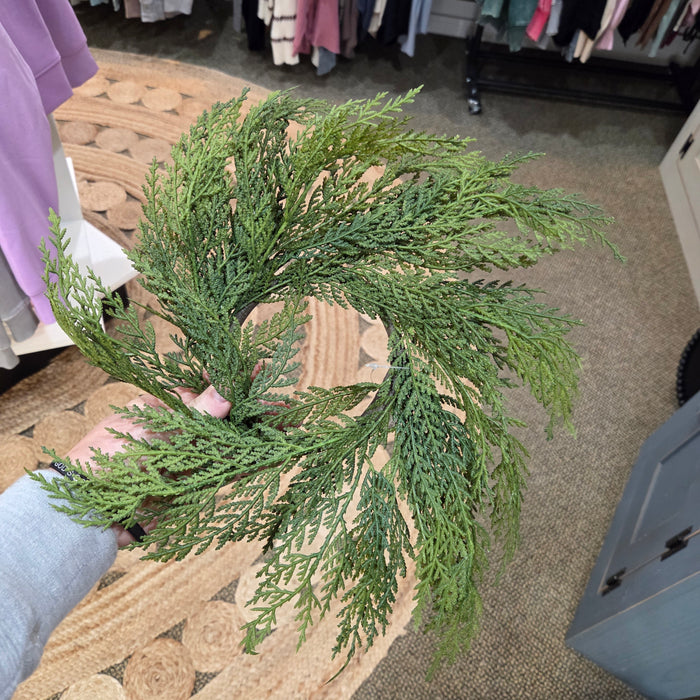 Christmas 12" Cedar Real Touch Candle Ring