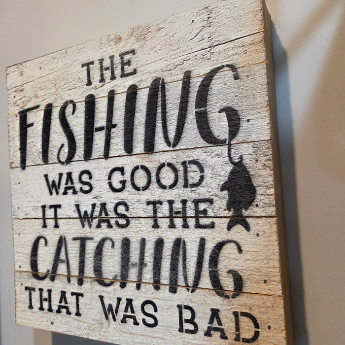 Angler gift reclaimed wood sign from Heartland Store MN