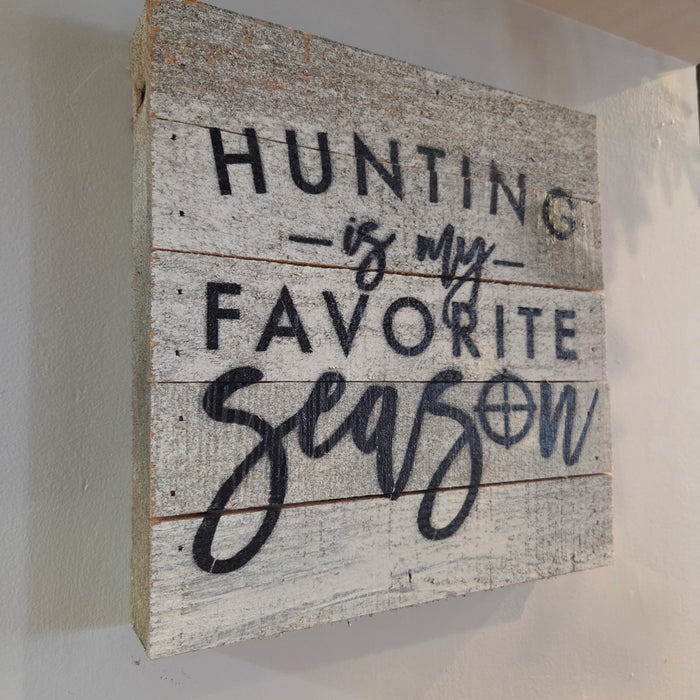 Reclaimed wood hunting sign for man cave perfect gift for a man that likes to hunt, fish