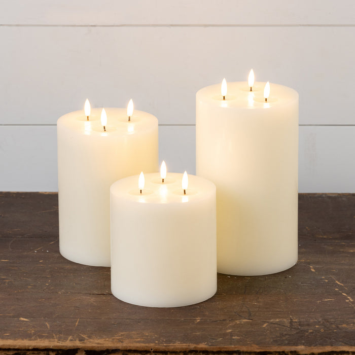3D flame candle with on/off button – perfect for cozy home decor big candle