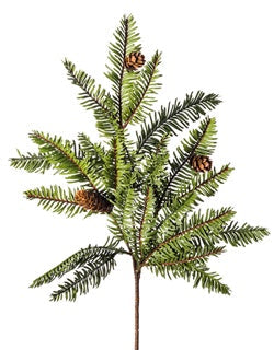 Artificial 17.5" Hemlock Pine Stems w/ Pinecones