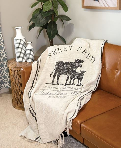 Cow and Calf Throw Blanket