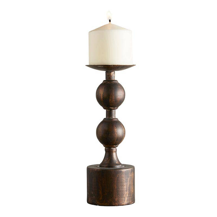 Tall Bronze Candle Holder