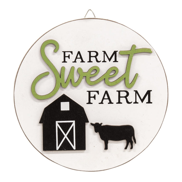 Farm Sweet Farm round sign