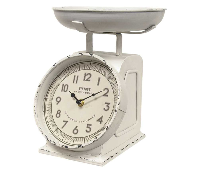 Rustic White Decorative Scale Clock