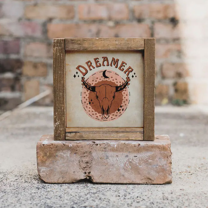 Dreamer 6 x 6 Framed Sign