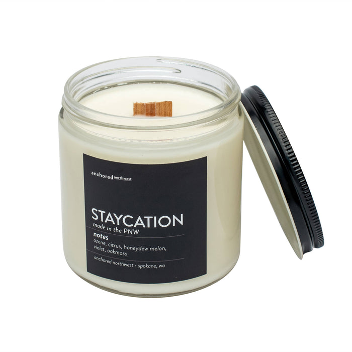 Staycation Wood Wick 12.8 oz Soy Candle