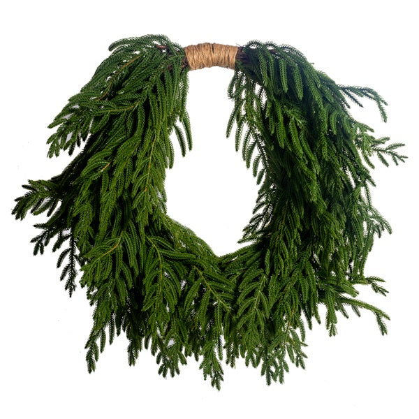 24" Douglas Pine Real Touch Swag Wreath