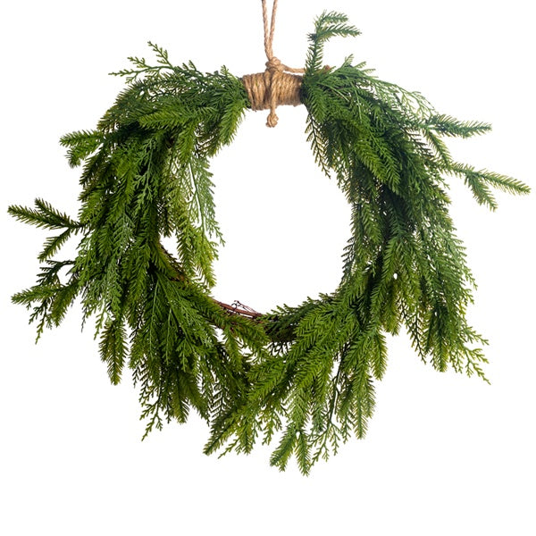 Mixed Spruce Swag Wreath Real Touch 24"