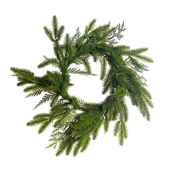 6" Spruce Mini Wreath Real Touch