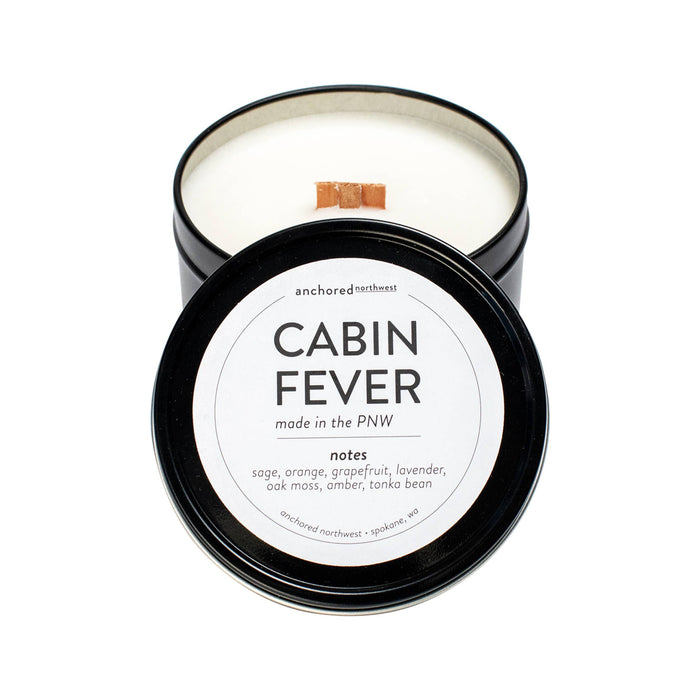 Cabin Fever Wood Wick 6oz. Soy Candle